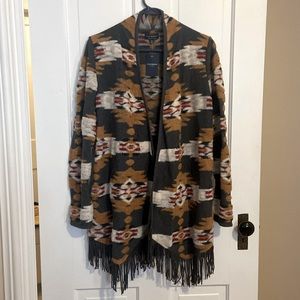 Lucky Brand Aztec Fringe Sweater